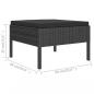 Preview: 12-tlg. Garten-Lounge-Set mit Auflagen Poly Rattan Schwarz