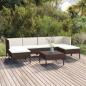 Preview: ARDEBO.de - 7-tlg. Garten-Lounge-Set mit Auflagen Poly Rattan Braun