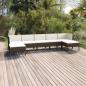 Preview: ARDEBO.de - 7-tlg. Garten-Lounge-Set mit Auflagen Poly Rattan Braun