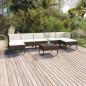 Preview: ARDEBO.de - 8-tlg. Garten-Lounge-Set mit Auflagen Poly Rattan Braun