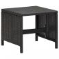 Preview: Gartenhocker 4 Stk. mit Sitzkissen Poly Rattan Schwarz