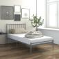 Preview: ARDEBO.de - Bett Grau Metall 100x200 cm