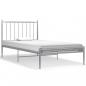 Preview: Bett Grau Metall 100x200 cm