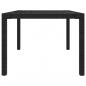 Preview: Gartentisch 150x90x75 cm Gehärtetes Glas Poly Rattan Schwarz