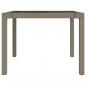 Preview: Gartentisch 90x90x75 cm Gehärtetes Glas Poly Rattan Beige