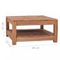 Preview: Couchtisch 68x67x35 cm Massivholz Teak