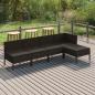 Preview: ARDEBO.de - 5-tlg. Garten-Lounge-Set mit Auflagen Poly Rattan Schwarz