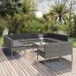 Preview: ARDEBO.de - 12-tlg. Garten-Lounge-Set mit Auflagen Poly Rattan Grau