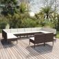 Preview: ARDEBO.de - 12-tlg. Garten-Lounge-Set mit Auflagen Poly Rattan Braun