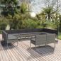 Preview: ARDEBO.de - 12-tlg. Garten-Lounge-Set mit Auflagen Poly Rattan Grau