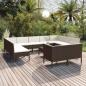 Preview: ARDEBO.de - 12-tlg. Garten-Lounge-Set mit Auflagen Poly Rattan Braun