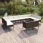 Preview: ARDEBO.de - 12-tlg. Garten-Lounge-Set mit Auflagen Poly Rattan Braun