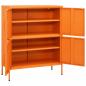 Preview: Lagerschrank Orange 80x35x101,5 cm Stahl    