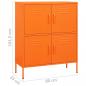 Preview: Lagerschrank Orange 80x35x101,5 cm Stahl    