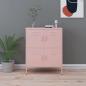 Preview: ARDEBO.de - Lagerschrank Rosa 80x35x101,5 cm Stahl    