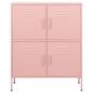 Preview: Lagerschrank Rosa 80x35x101,5 cm Stahl    