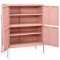 Preview: Lagerschrank Rosa 80x35x101,5 cm Stahl    