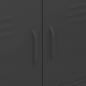 Preview: Lagerschrank Schwarz 80x35x101,5 cm Stahl    