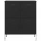 Preview: Lagerschrank Schwarz 80x35x101,5 cm Stahl    