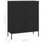 Preview: Lagerschrank Schwarz 80x35x101,5 cm Stahl    