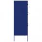 Preview: Schubladenschrank Marineblau 80x35x101,5 cm Stahl    