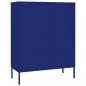 Preview: Schubladenschrank Marineblau 80x35x101,5 cm Stahl    