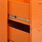 Preview: Schubladenschrank Orange 80x35x101,5 cm Stahl