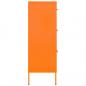 Preview: Schubladenschrank Orange 80x35x101,5 cm Stahl