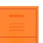 Preview: Schubladenschrank Orange 80x35x101,5 cm Stahl