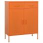 Preview: ARDEBO.de - Lagerschrank Orange 80x35x101,5 cm Stahl    