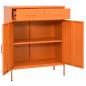 Preview: Lagerschrank Orange 80x35x101,5 cm Stahl    