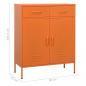 Preview: Lagerschrank Orange 80x35x101,5 cm Stahl    