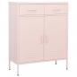 Preview: ARDEBO.de - Lagerschrank Rosa 80x35x101,5 cm Stahl    