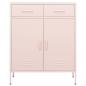 Preview: Lagerschrank Rosa 80x35x101,5 cm Stahl    