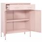 Preview: Lagerschrank Rosa 80x35x101,5 cm Stahl    