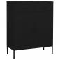 Preview: ARDEBO.de - Lagerschrank Schwarz 80x35x101,5 cm Stahl    