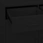 Preview: Lagerschrank Schwarz 80x35x101,5 cm Stahl    