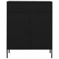 Preview: Lagerschrank Schwarz 80x35x101,5 cm Stahl    