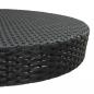 Preview: 5-tlg. Gartenbar-Set mit Kissen Poly Rattan Schwarz