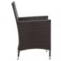 Preview: Gartenstühle mit Sitzpolster 2 Stk. Poly Rattan Braun