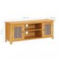 Preview: TV-Schrank 110x35x44 cm Massivholz Eiche