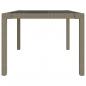 Preview: Gartentisch 150x90x75 cm Gehärtetes Glas Poly Rattan Beige