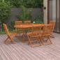 Preview: ARDEBO.de - 7-tlg. Garten-Essgruppe 180x90x75 cm Massivholz Akazie