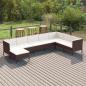 Preview: ARDEBO.de - 8-tlg. Garten-Lounge-Set mit Auflagen Poly Rattan Braun