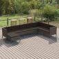 Preview: ARDEBO.de - 8-tlg. Garten-Lounge-Set mit Auflagen Poly Rattan Grau