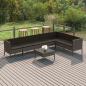 Preview: ARDEBO.de - 8-tlg. Garten-Lounge-Set mit Auflagen Poly Rattan Grau