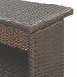 Preview: 3-tlg. Gartenbar-Set mit Kissen Poly Rattan Braun