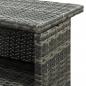 Preview: 3-tlg. Gartenbar-Set mit Kissen Poly Rattan Grau