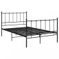 Preview: Bett Schwarz Metall 120x200 cm