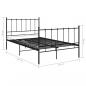 Preview: Bett Schwarz Metall 120x200 cm